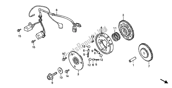 Tutte le parti per il Generatore Di Impulsi del Honda VFR 400R3 1990