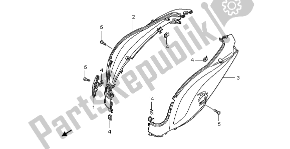 All parts for the Body Cover of the Honda PES 125R 2013