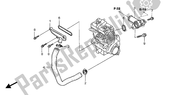 Tutte le parti per il Tubo Dell'acqua del Honda CBF 500A 2006