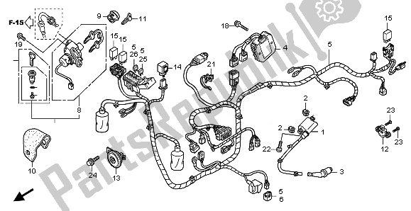 All parts for the Wire Harness of the Honda SH 125 2011