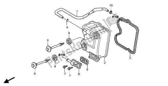 Todas las partes para Cubierta De Tapa De Cilindro de Honda PES 125 2007