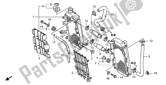 Todas las partes para Radiador de Honda CRF 150 RB LW 2009