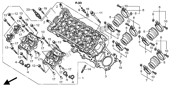 Tutte le parti per il Testata del Honda CBR 600 FA 2011