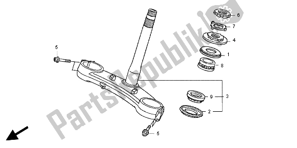 All parts for the Steering Stem of the Honda CBR 600 RA 2012