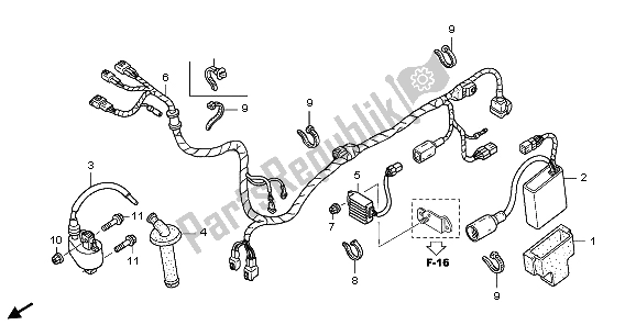 All parts for the Wire Harness of the Honda CRF 450X 2006