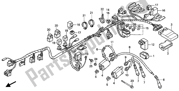 Todas las partes para Arnés De Cables de Honda CB 750F2 1994