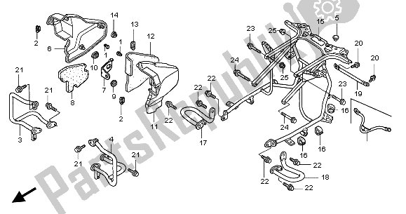 Toutes les pièces pour le Protection Moteur du Honda GL 1800A 2002