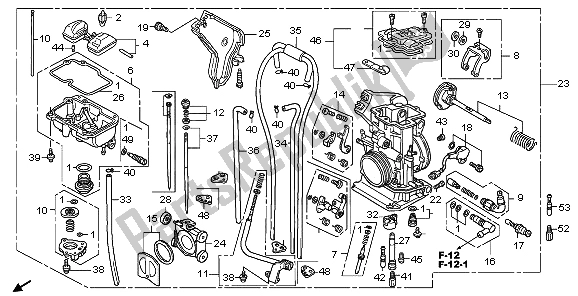 All parts for the Carburetor of the Honda CRF 450R 2006