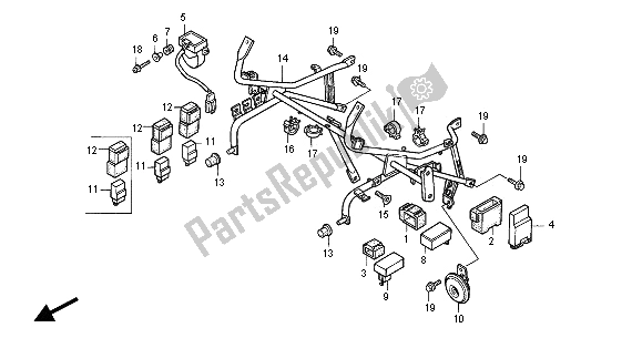 All parts for the Cowl Stay of the Honda ST 1100 2000