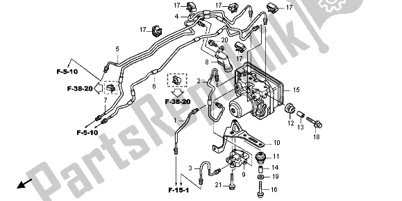 All parts for the Abs Modulator of the Honda CBF 1000 FT 2012