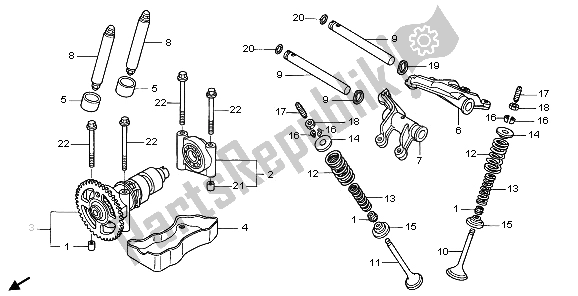 All parts for the Camshaft & Valve of the Honda TRX 680 FA Fourtrax Rincon 2006