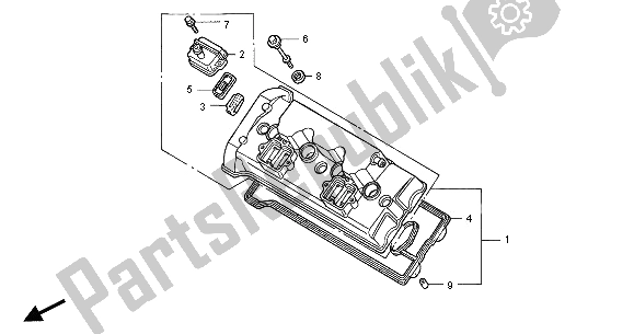 Tutte le parti per il Coperchio Della Testata del Honda CBR 600 FS 2001