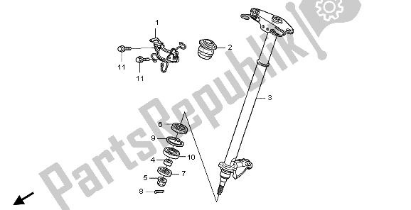 Tutte le parti per il Albero Dello Sterzo del Honda TRX 700 XX 2009