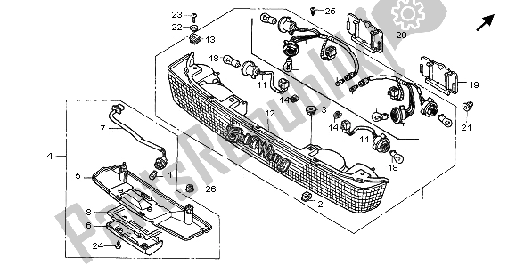 All parts for the Trunk Light of the Honda GL 1500A 1995