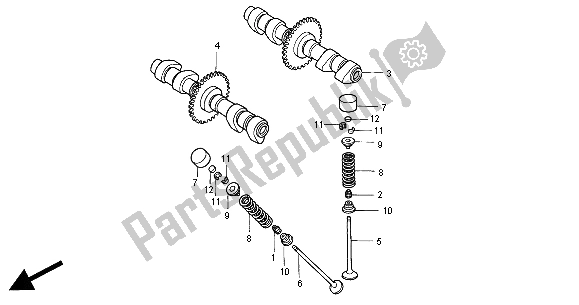 All parts for the Camshaft & Valve of the Honda CB 500S 2000