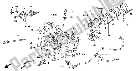 Tutte le parti per il Testata del Honda SH 300A 2009