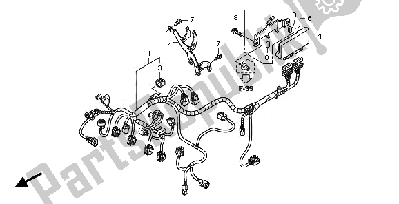 All parts for the Sub Harness of the Honda CBF 1000 FSA 2010