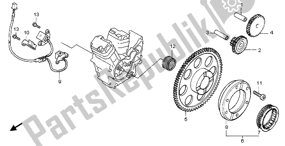 All parts for the Pulse Generator of the Honda NTV 650 1995