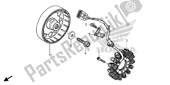 All parts for the Generator of the Honda CBR 600 RA 2013