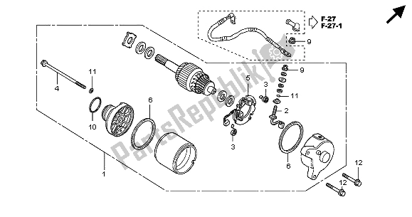 Tutte le parti per il Motore Di Avviamento del Honda CBR 125 RW 2005