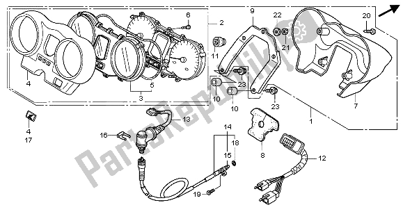 All parts for the Meter (kmh) of the Honda CBF 250 2004