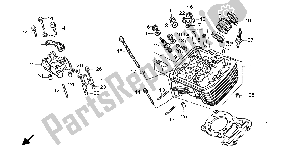 Todas las partes para Culata (delantera) de Honda XL 600V Transalp 1999