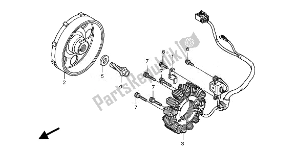 All parts for the Generator of the Honda CBR 1000 RA 2011