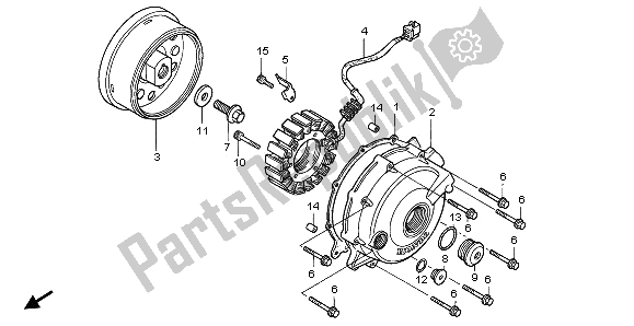 Todas las partes para Generador de Honda VTR 1000F 2003