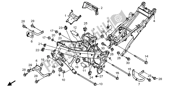 Tutte le parti per il Corpo Del Telaio del Honda NT 700 VA 2006