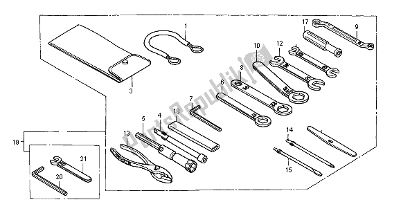 All parts for the Tools of the Honda NT 650V 2000