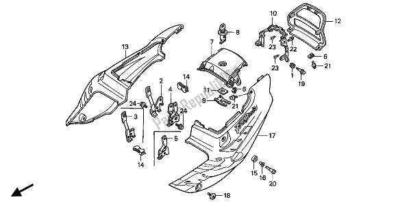 All parts for the Side Cover of the Honda CBR 900 RR 1994