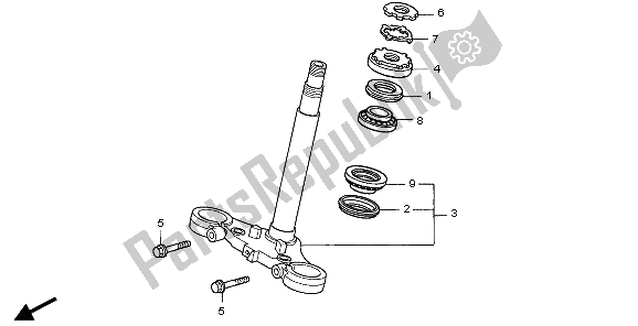 All parts for the Steering Stem of the Honda CBF 600N 2006