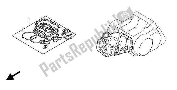 All parts for the Eop-1 Gasket Kit A of the Honda XR 70R 1999