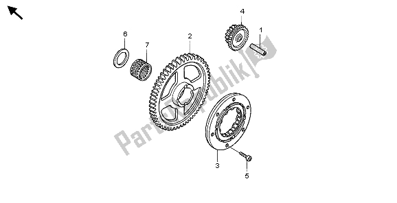 All parts for the Starting Gear of the Honda TRX 400 FA Fourtrax Rancher AT 2006