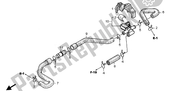 Todas las partes para Válvula De Inyección De Aire de Honda XL 700V Transalp 2008