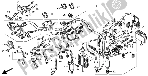 Toutes les pièces pour le Faisceau De Câbles du Honda VT 750 CS 2010