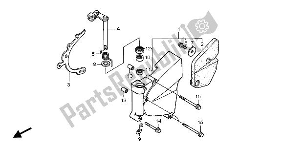 Todas las partes para Cubierta Izquierda Del Cárter Y Bomba De Agua de Honda XL 1000V 2001