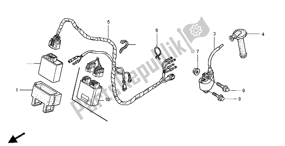 All parts for the Wire Harness of the Honda CRF 450R 2004