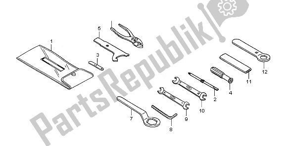 Alle onderdelen voor de Hulpmiddelen van de Honda CBR 1000 RR 2011