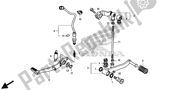 Tutte le parti per il Pedale del Honda CB 500 FA 2013