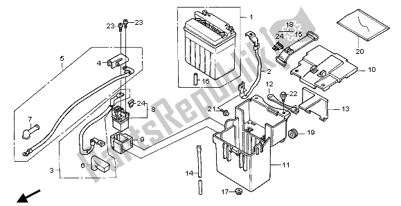 All parts for the Battery of the Honda CBR 1000F 1995