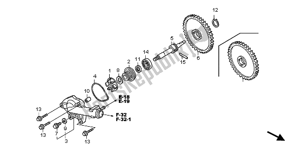 All parts for the Water Pump of the Honda XL 125V 2003