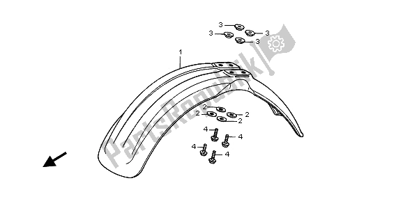 Toutes les pièces pour le Garde-boue Avant du Honda CR 250R 1996