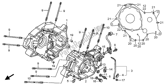 Tutte le parti per il Carter del Honda XL 125V 2011