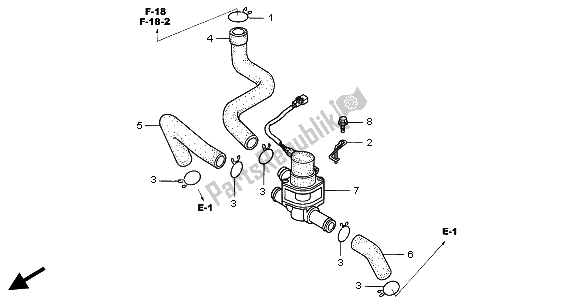 All parts for the Air Injection Control Valve of the Honda CBR 900 RR 2002