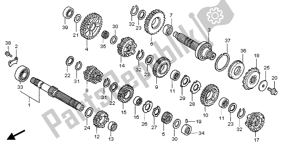 Toutes les pièces pour le Transmission du Honda CBF 500A 2007