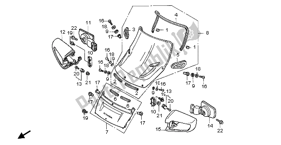 Todas las partes para Pantalla De Viento de Honda ST 1100 1999