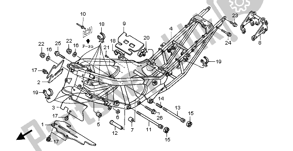 Todas las partes para Cuerpo Del Marco de Honda XL 1000V 2002