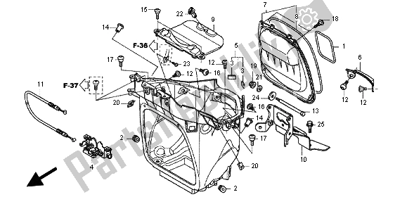 Todas las partes para Caja De Equipaje de Honda NC 700X 2012