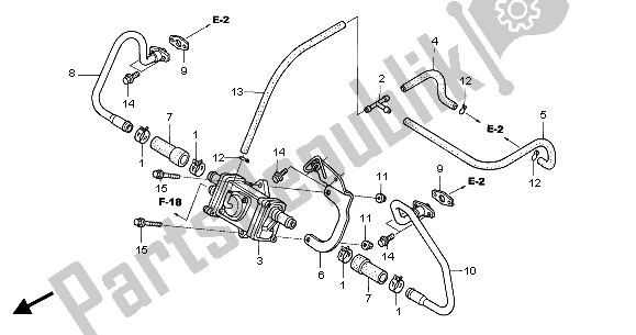 Alle onderdelen voor de Regelklep Voor Luchtinjectie van de Honda CBF 500A 2007